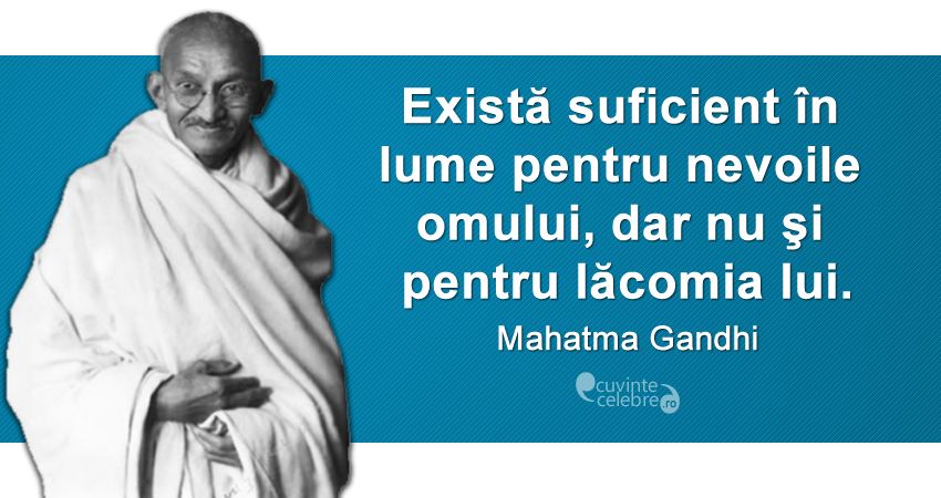 Lacomia Mahatma Gandi